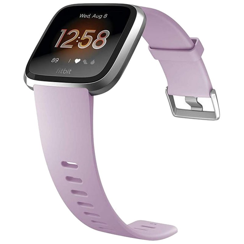 fitbit versa silver aluminum