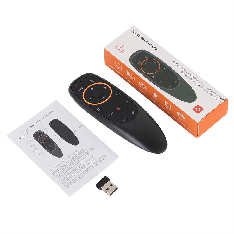 Air Mouse G10s Control por Voz Gyro - Giroscopio 6 Ejes - Control por Movimiento - Micrófono - Botón de Voz - Distancia de Transmisión máxima de 15 metros - Netflix - Navegación - Receptor Inalámbrico 2.4GHz USB - Ítem4