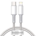Baseus Braided Cable USB Type C to Lightning Apple 20W 1m White - Item