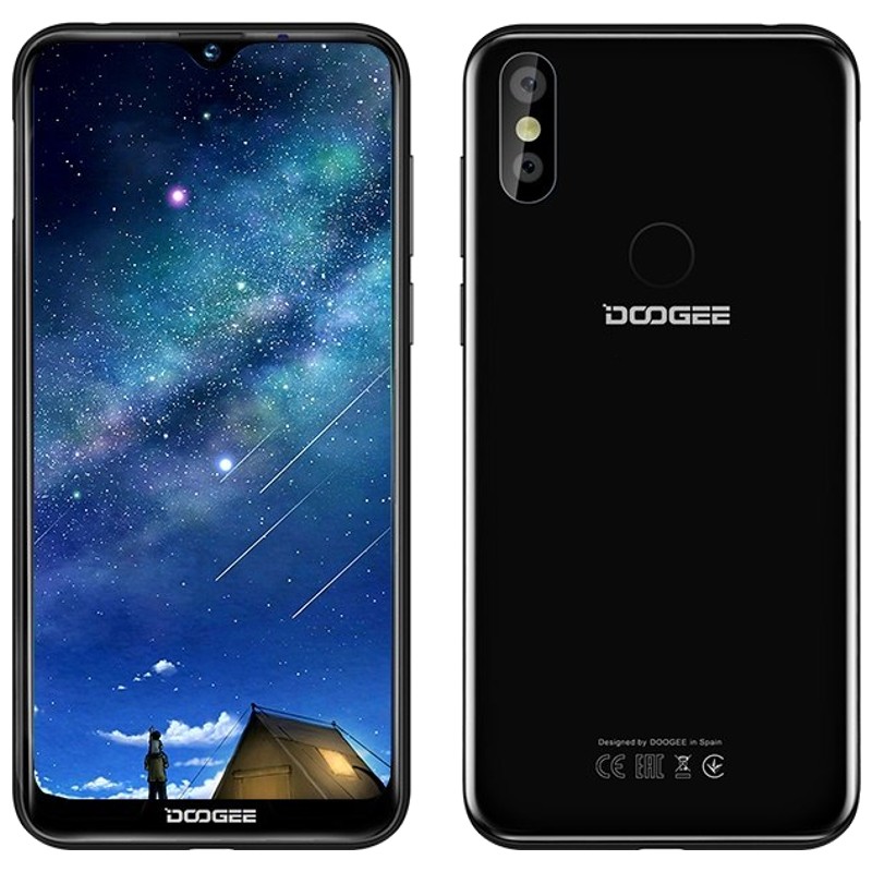 Doogee Y8 3Go/16Go avec écran bord à bord et encoche goutte, bords fins, affichage nocturne étoilé vibrant, design noir élégant et compact - Ítem3