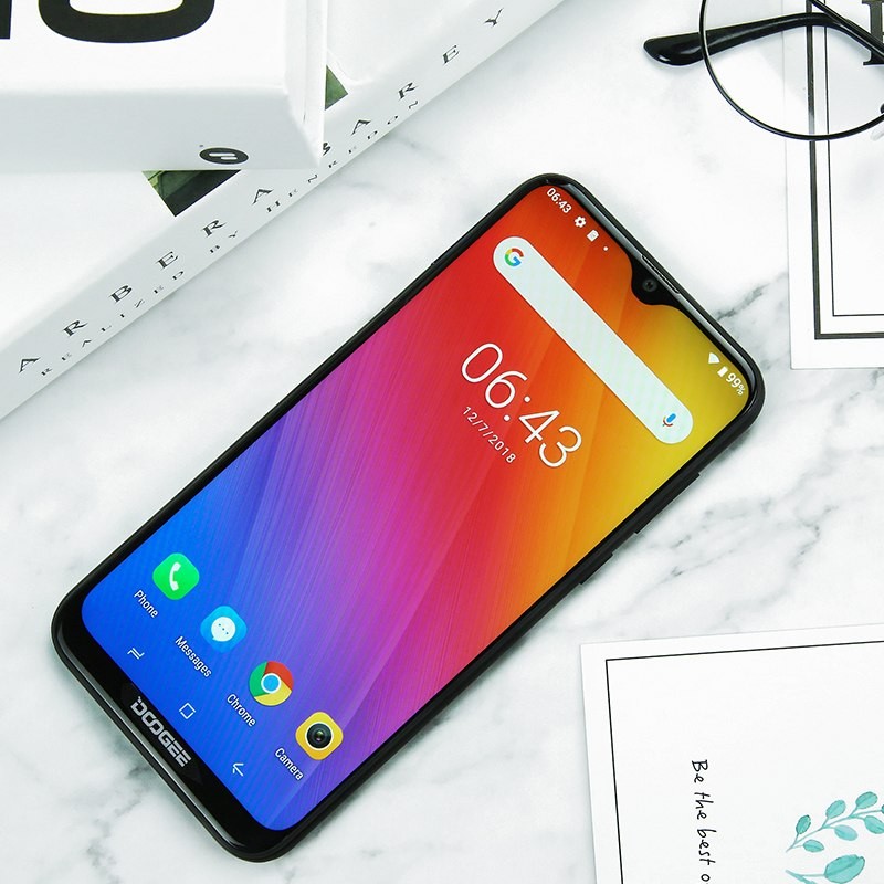 Doogee Y8 3Go/16Go avec écran bord à bord et encoche goutte, bords fins, affichage nocturne étoilé vibrant, design noir élégant et compact - Ítem7