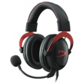 HyperX Cloud II Gaming Vermelho - Cor preta e vermelha - Almofadas de espuma de espuma de memória confortáveis com faixa de cabeça acolchoada de couro macio - Item