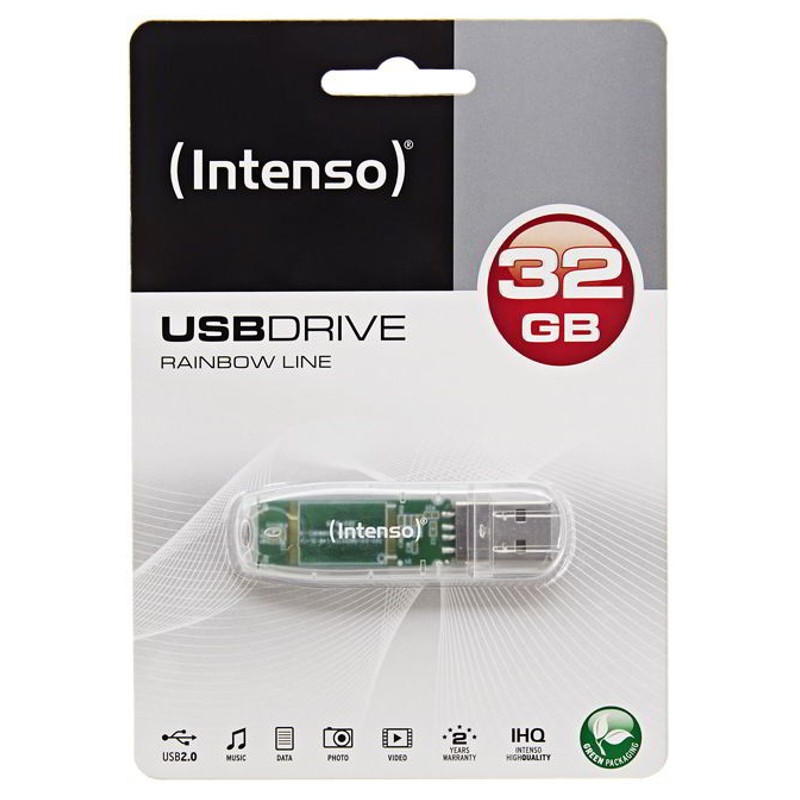 Intenso Rainbow Line 2.0 chiave USB 32 GB transoarent USB Flash Drive memoria 