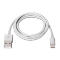 Nanocable Lighting Iphone vers USB - Couleur blanche - Charge les appareils Apple - Port Lightning - USB 2.0 - Transfert de données - 1 mètre de longueur - iPod, iPad et iPhone - Ítem