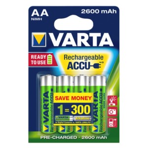 Pack 4x Pilas Recargables Varta AA ACCU Power 2600 mAh NiMH