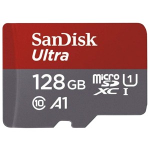 Carte mémoire SanDisk Ultra A1 MicroSDXC UHS-1 128 Go classe 10 + Adaptateur
