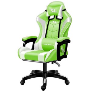 Chaise Gaming PowerGaming avec haut-parleur Bluetooth et massage Vert