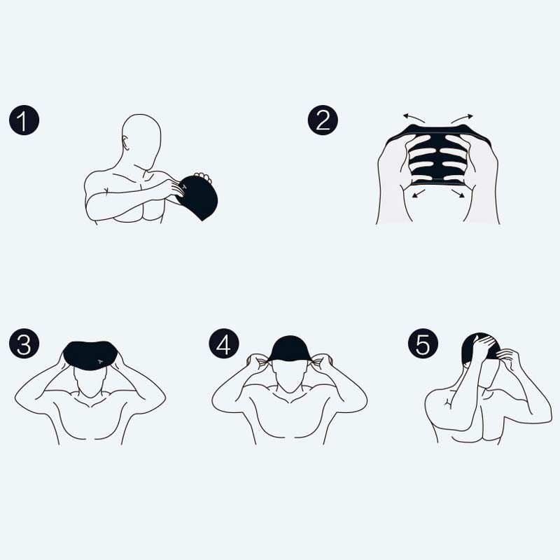 Bonnet de Bain en Silicone Xiaomi 7th Blanc Géométrique - Ítem5