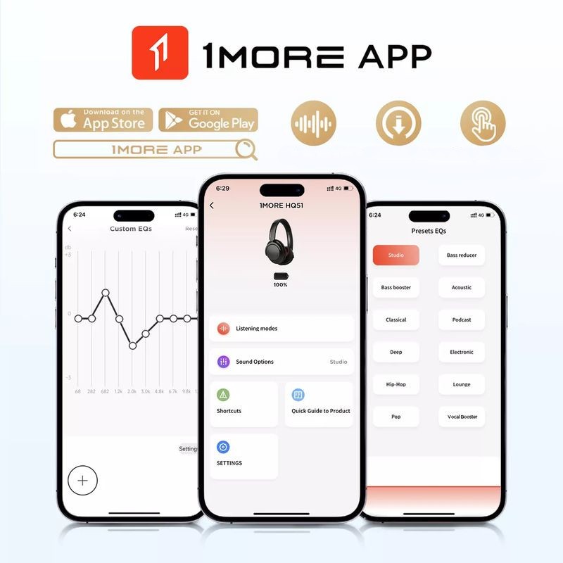 1MORE SonoFlow Pro HQ51 ANC Bleu - Écouteurs Bluetooth - Ítem10