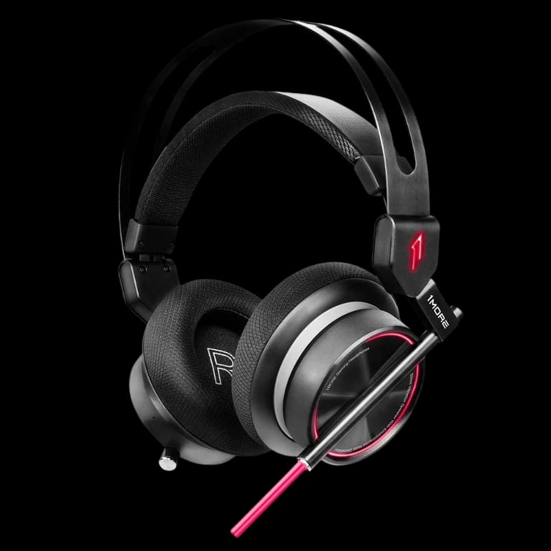 1More Spearhead VR Gaming 7.1 - Casque de jeu - Casque vu de face ; éclairage LED rouge