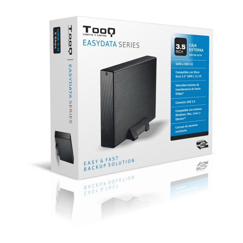 TooQ TQE-3527B HDD 3.5 SATA3 USB 3.0 Preto - Item1