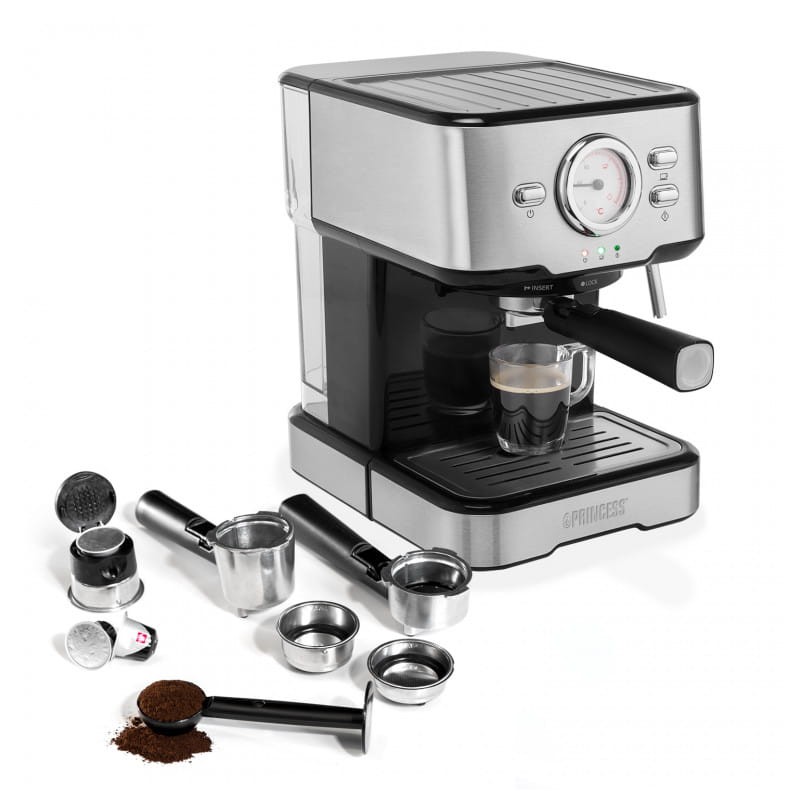 Princess 249412 Manual 1100W 1,5L Noir, Acier inoxydable - Cafetière Espresso - Ítem2