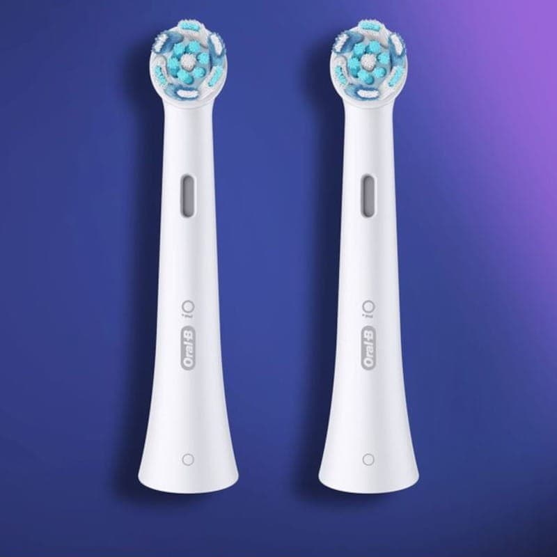 2 x Recharges de Tête de Brosse Braun Oral-B iO Ultimate Clean Blanc - Tête