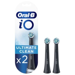 2 x Recharges de Tête de Brosse Braun Oral-B iO Ultimate Clean Noir