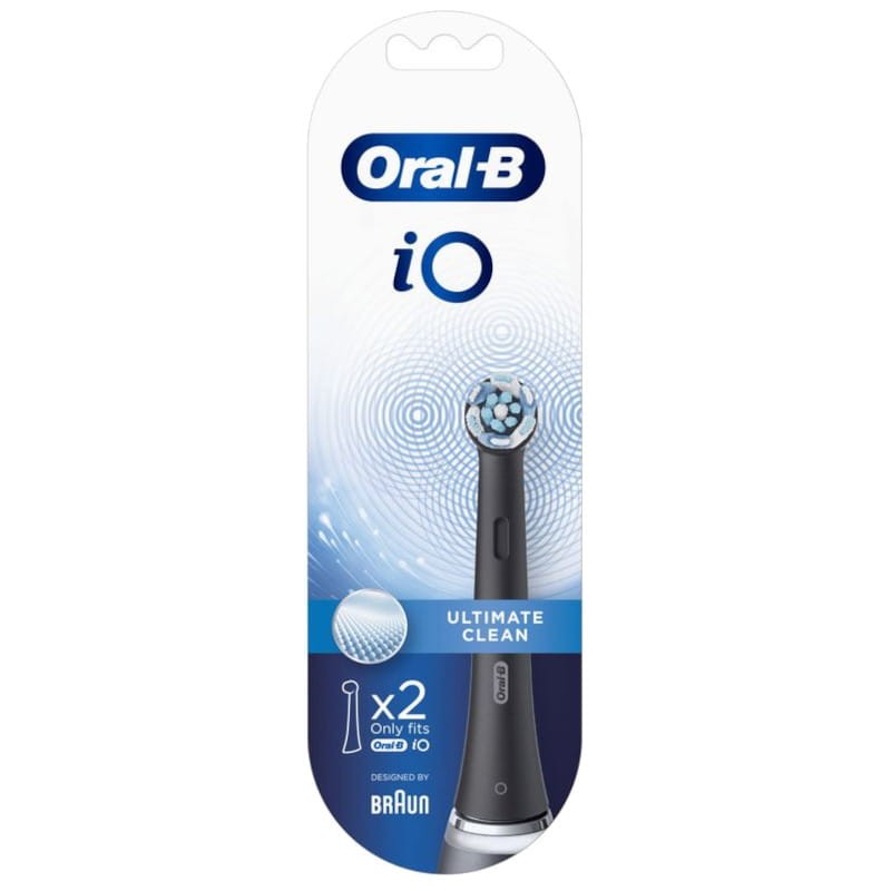 2 x Recharges de Tête de Brosse Braun Oral-B iO Ultimate Clean Noir - Ítem1