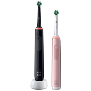 Pack de 2 Cepillos de dientes Oral-B Pro 3 3900 Negro y Rosa