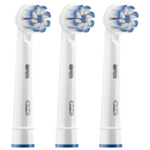 3 x Recambio de Cabezal Braun Oral-B Sensitive Clean Blanco