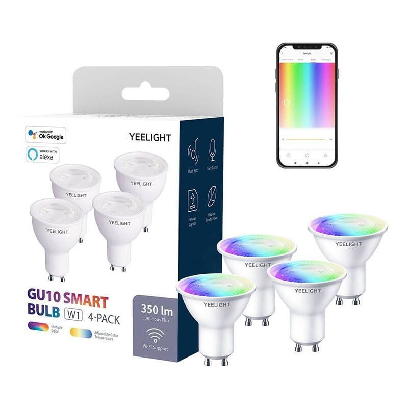 4x Yeelight GU10 Smart Bulb W1 LED Multicolor RGB - Bombilla inteligente - Ítem6