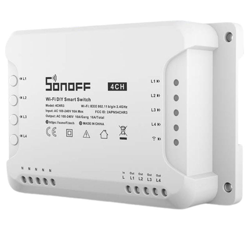 Sonoff 4CHR3 - Relé WiFi inteligente de 4 canales - Ítem