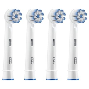 4 x têtes de brosse de rechange Braun Oral-B Sensi Ultra Thin Sensitive Clean Blanc