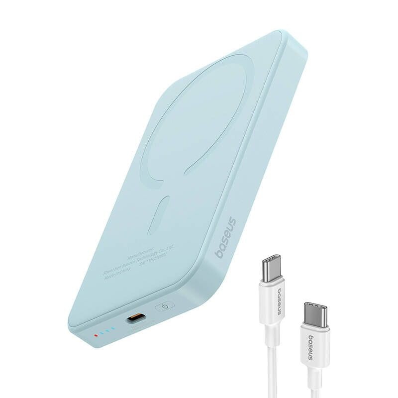 Baseus Power Bank Mini 5000mAh Compatible MagSafe Bleu - Charge rapide 20W et câble C inclus - Ítem3