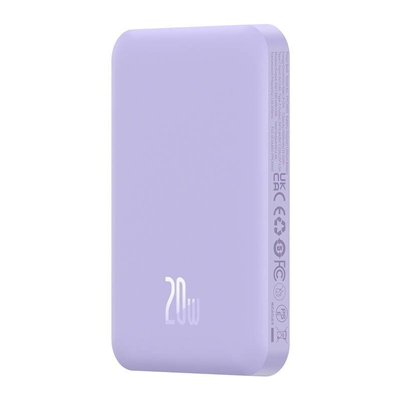 Baseus Power Bank Mini 5000mAh Roxo compatível com MagSafe - Carregamento rápido de 20W e cabo C incluído - Item3