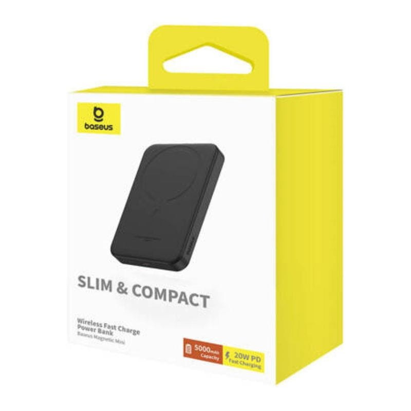 Power Bank Mini 5000mAh Baseus 5000mAh Compatible MagSafe Noir - Charge rapide 20W et câble C inclus - Ítem7