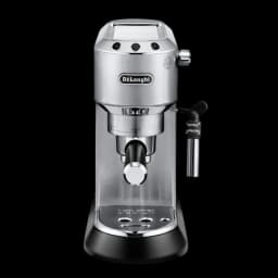 DeLonghi EC 685.M Cafetera Espresso de acero inoxidable, diseño compacto, panel frontal con botones, portafiltro central y varilla de vapor lateral