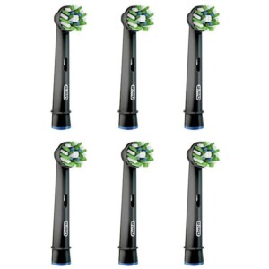 6 x Têtes de Rechange Braun Oral-B Cross Action Noir