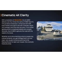 70mai Dash Cam M800 4K HDR + Camara Trasera 70mai RC14 - resolución 4K
