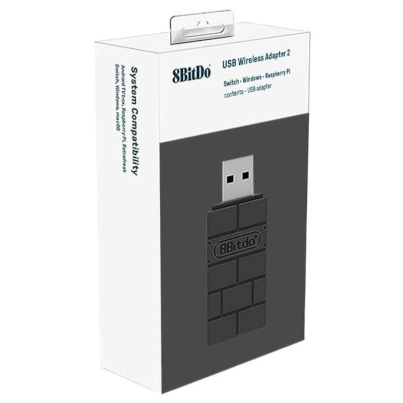 8Bitdo Adaptateur Gaming Sans Fil 2 Noir - Nintendo Switch / Android TV / Windows / MacOS / Raspberry Pi 3B+ / 3B / 2B - Ítem4