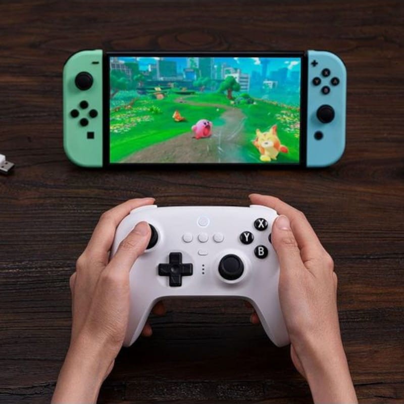 8BitDo Ultimate Bluetooth/2.4G Gamepad com Adaptador + Base de Carregamento Branco - Controlador para Nintendo Switch/Smartphone/PC - Item6