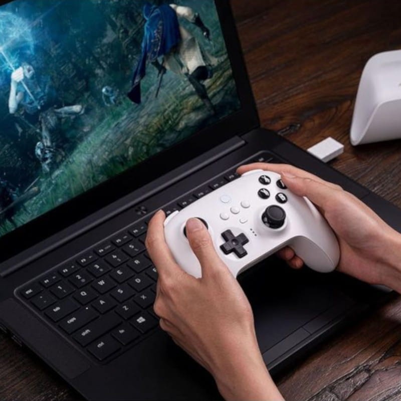 Gamepad 8BitDo Ultimate Bluetooth 5.0 com base de carregamento branco - Controlador de Nintendo Switch/PC - Item7