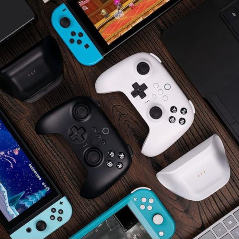 8BitDo Ultimate Bluetooth/2.4G Gamepad avec adaptateur + base de chargement Noir - Manette Nintendo Switch/Smartphone/PC - Ítem5