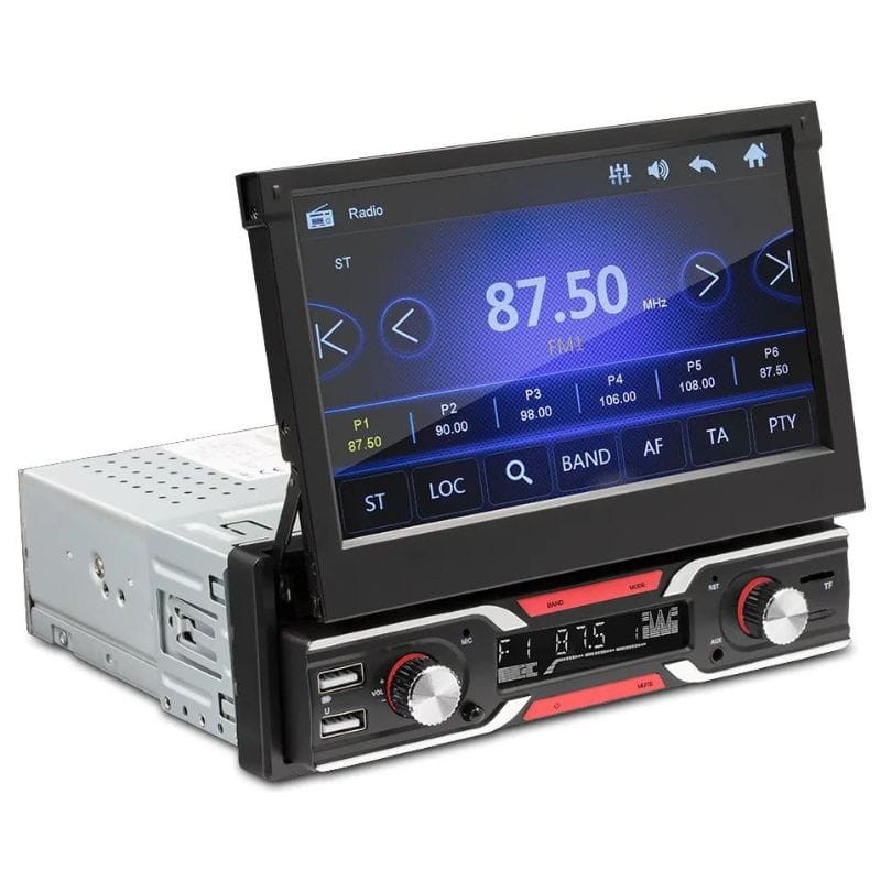 SWM 9603S Ecrã retrátil Bluetooth Carplay/Android Auto USB sem fios Preto - Autorrádio 1 DIN - Item