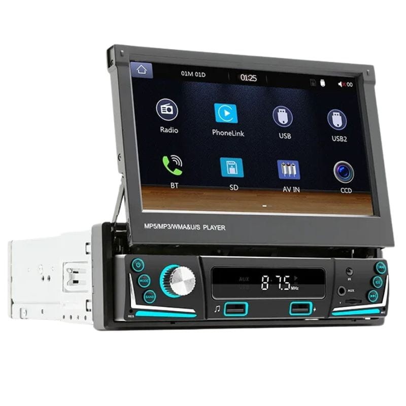 SWM 9606C-S 7 polegadas Bluetooth/MirrorLink/Carplay/USB Preto - Rádio Automóvel 1 DIN - Item