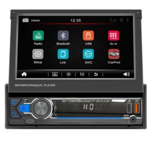 SWM 9901C-S Bluetooth/Mirror Link/Carplay/USB Preto - Rádio Automóvel 1 DIN