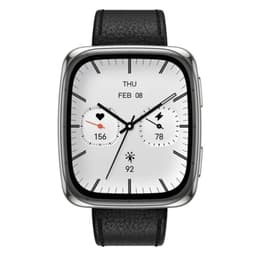 Amazfit Active 2 Square Bracelet en Cuir Noir - vue de face