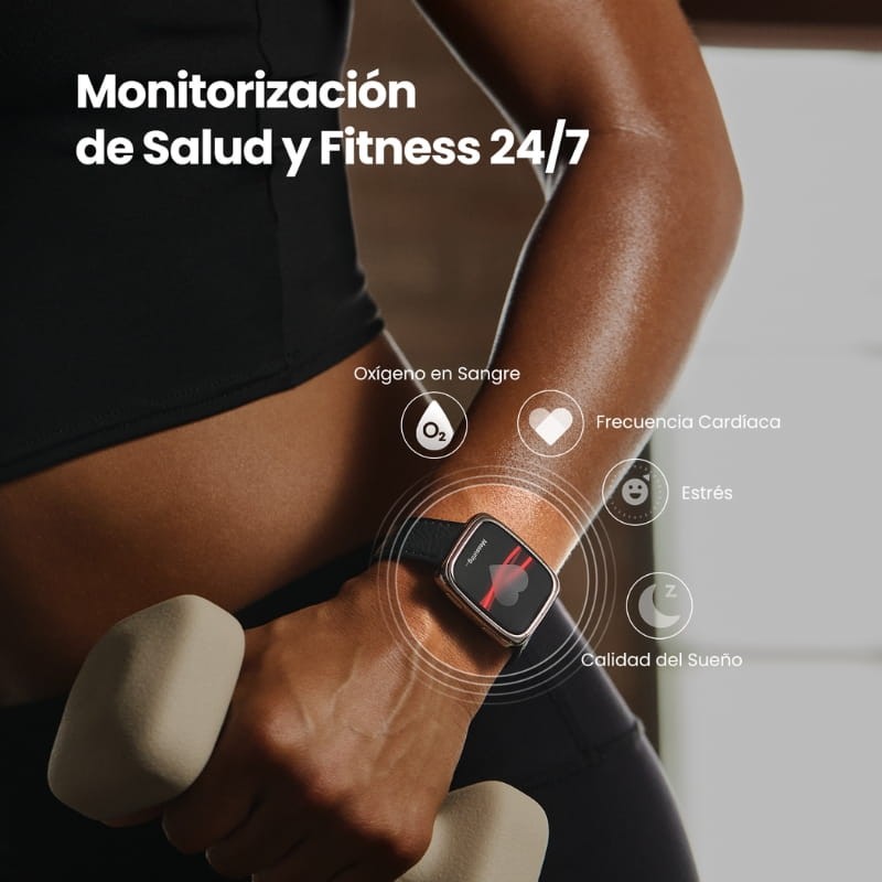 Amazfit Active 2 Square Bracelet en Cuir Noir - Ítem3