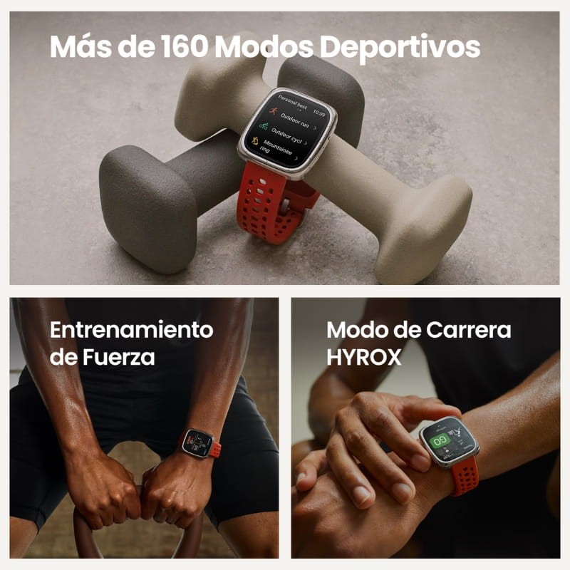 Amazfit Active 2 Square Bracelet en Cuir Noir - Ítem4