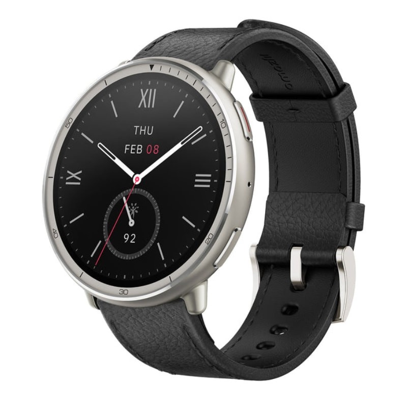 Amazfit Active 2 Pulseira em pele Preto - Relógio inteligente com GPS - Item