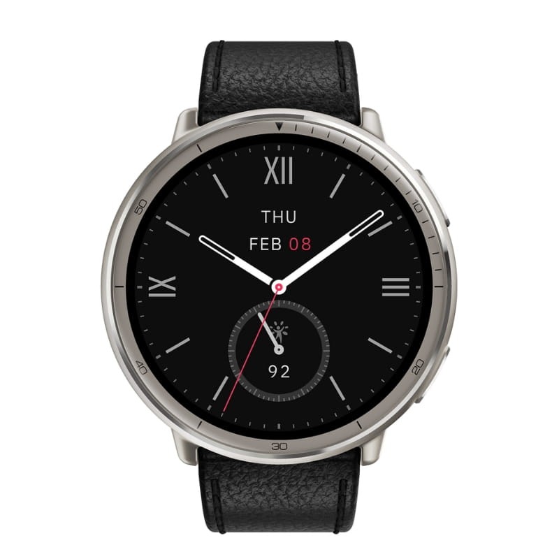Amazfit Active 2 Pulseira em pele Preto - Relógio inteligente com GPS - Item1