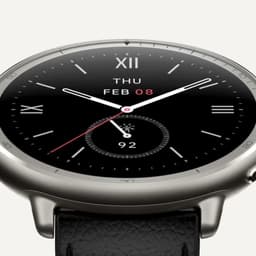 Amazfit Active 2 Pulseira em pele Preto - Relógio inteligente com GPS - safira protetora