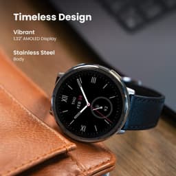 Amazfit Active 2 Pulseira em pele Preto - Relógio inteligente com GPS - tamanho do ecrã
