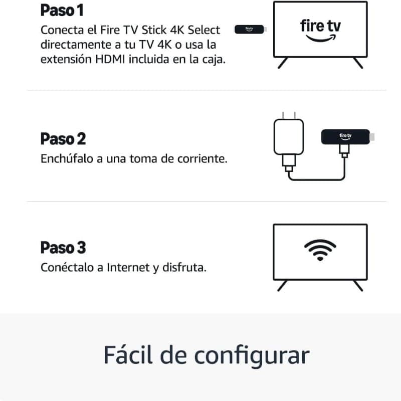 Amazon Fire TV Stick 4K Select con Mando por Voz Alexa - configuración