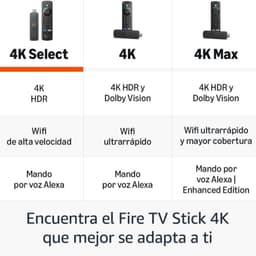 Amazon Fire TV Stick 4K Select con Mando por Voz Alexa - modelos disponibles