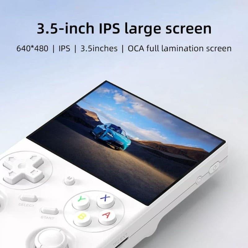 Anbernic RG35XX Pro 64GB Negro con pantalla IPS de 3.5 pulgadas 640x480, laminación OCA, cruceta blanca, botones ABXY de colores y joystick izquierdo