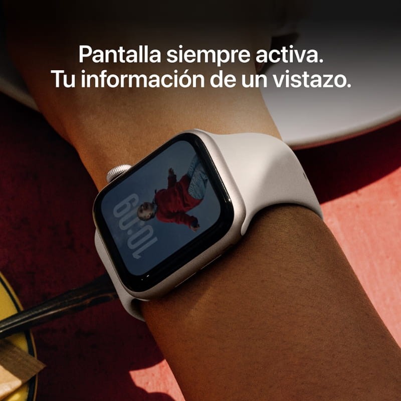 Apple Watch SE 3 GPS 44mm Blanco Estelar con Correa Deportiva Blanco S/M - Ítem5