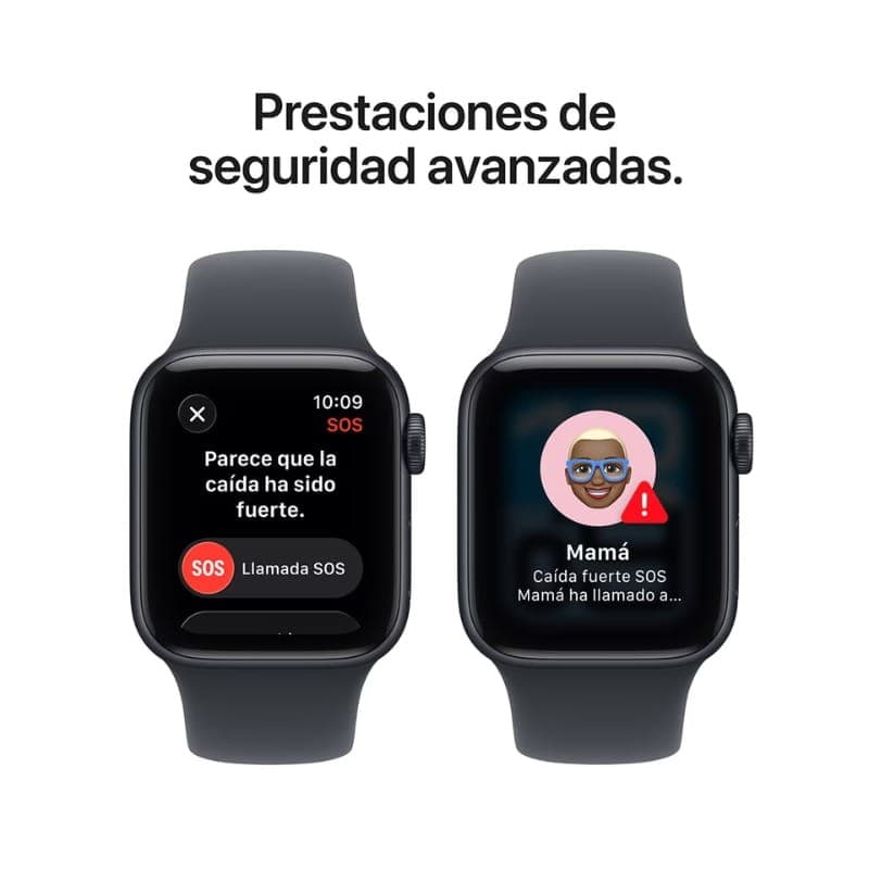 Apple Watch SE 3 GPS 44mm Medianoche - función SOS