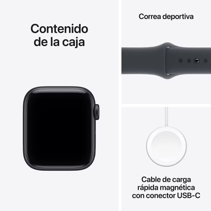 Apple Watch SE 3 GPS 44mm Medianoche - contenido de la caja